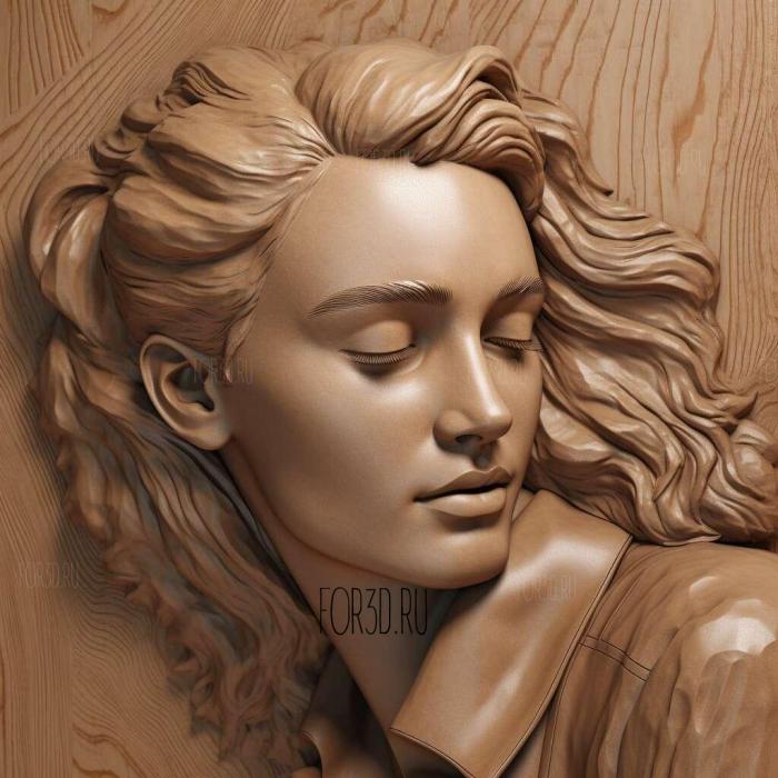 Kate Winslet 2 stl model for CNC